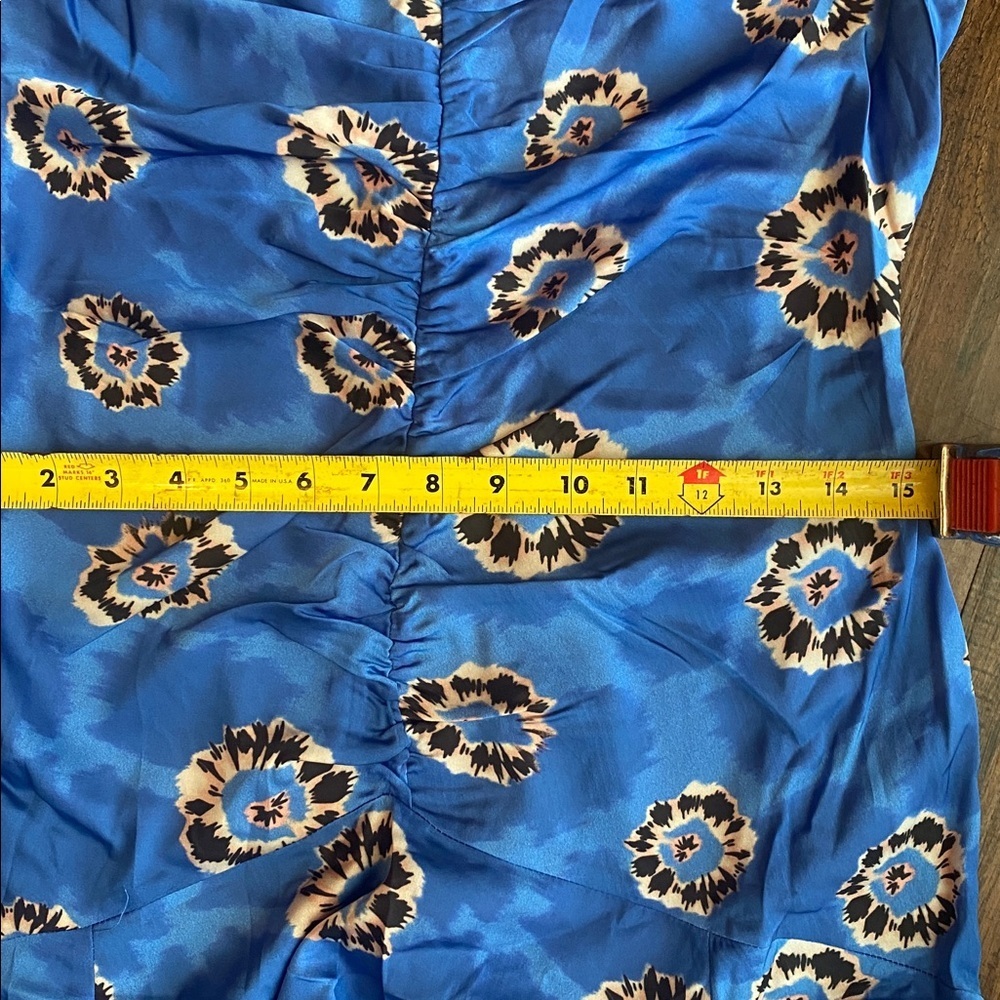 MELLODAY Blue Floral Asymmetrical Midi Skirt - Picture 12 of 12